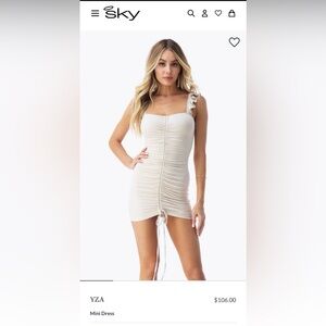 Sky Yza mini dress in stone size small nwt